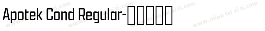 Apotek Cond Regular字体转换